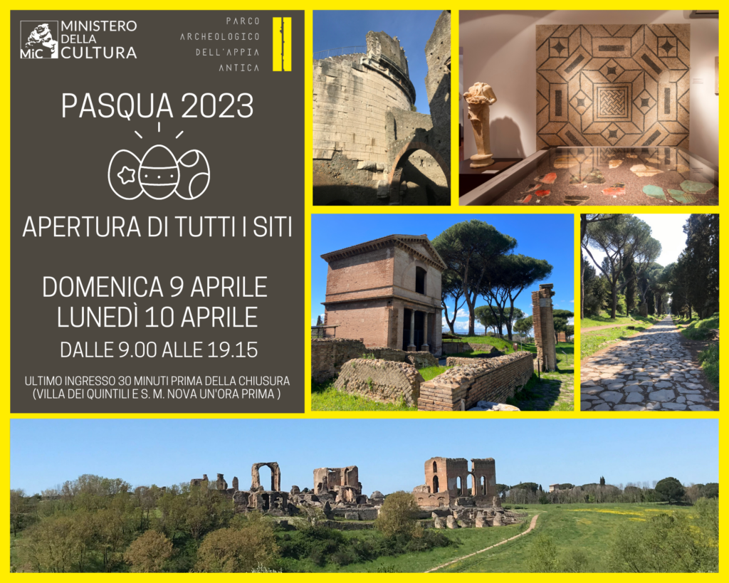 Pasqua e Pasquetta 2023: siti aperti al Parco Archeologico dell’Appia Antica