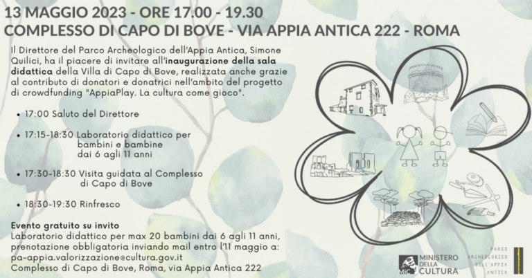 Nuova sala didattica nel Complesso di Capo di Bove