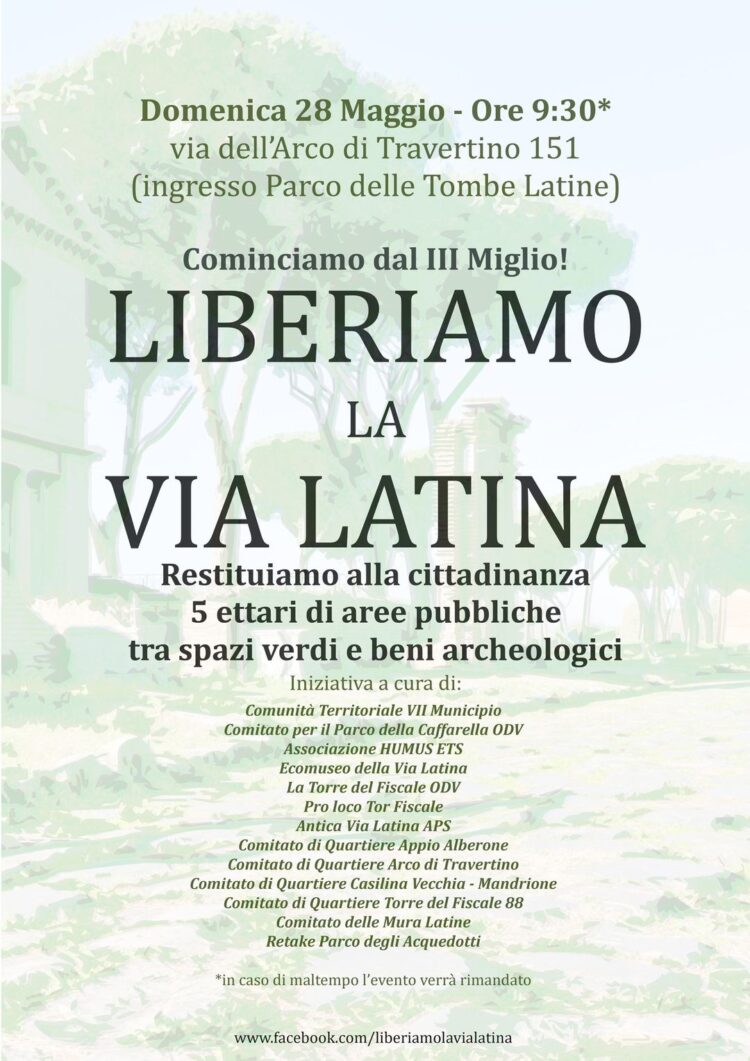 LIBERIAMO LA VIA LATINA