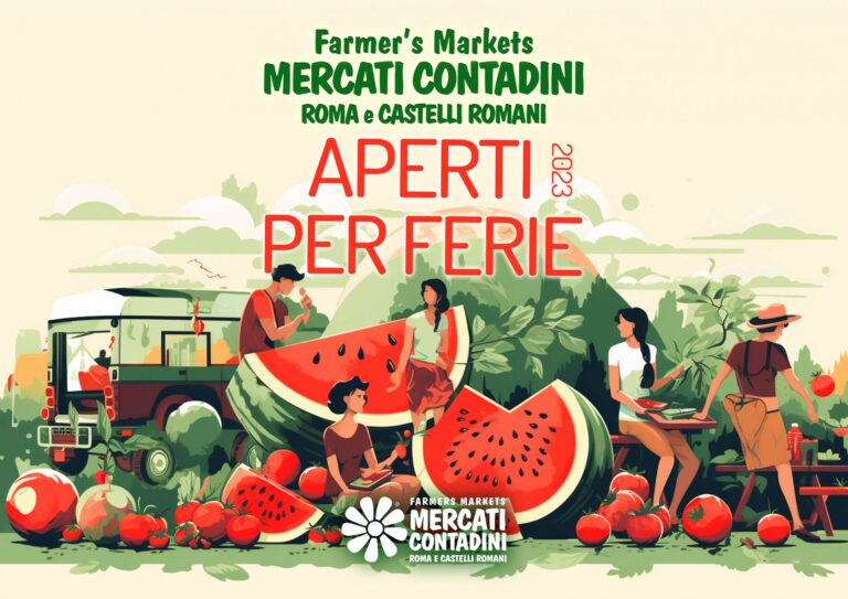 Aperti per Ferie 2023 ai Mercati Contadini Roma e Castelli Romani