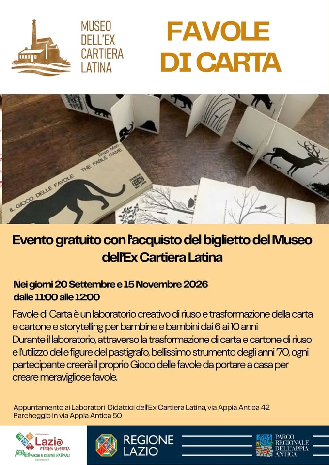 FAVOLE DI CARTA – domenica 20 settembre 2026