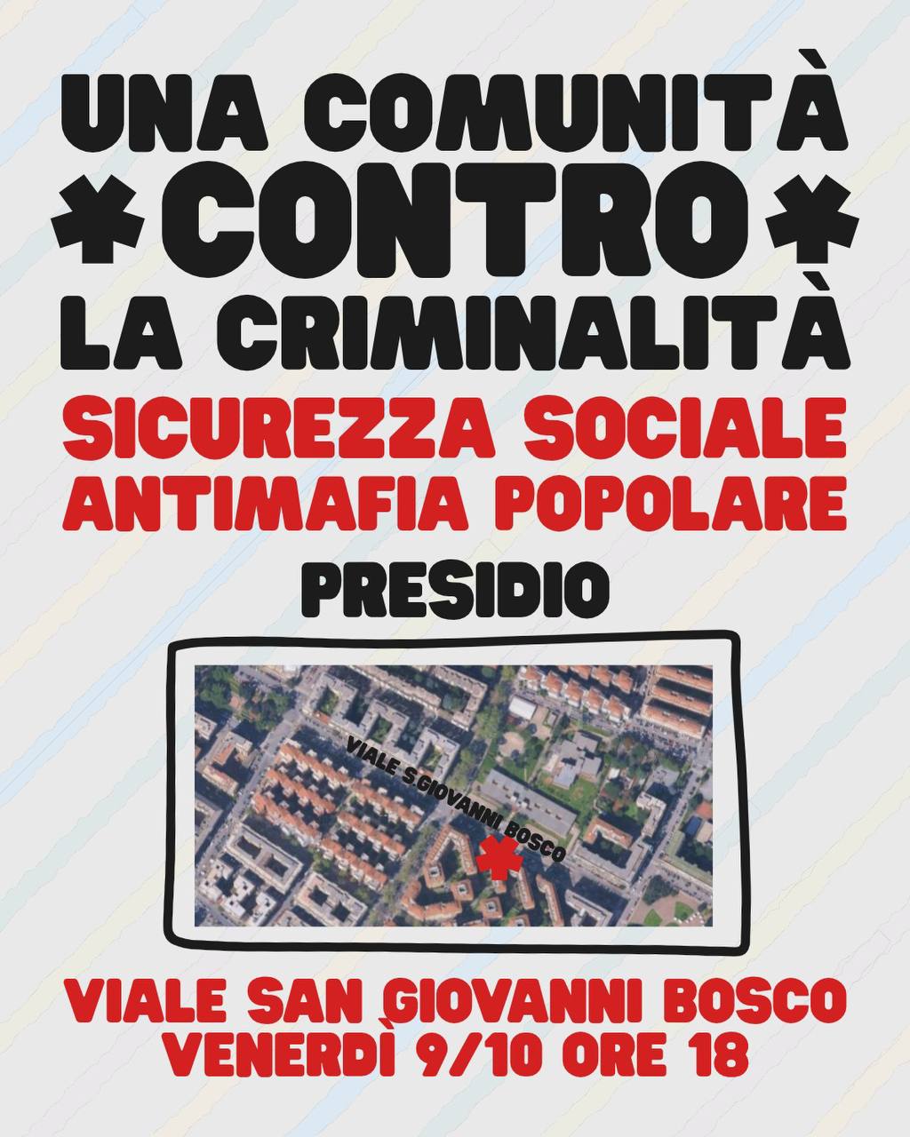 Alla criminalità si può rispondere solo come comunità