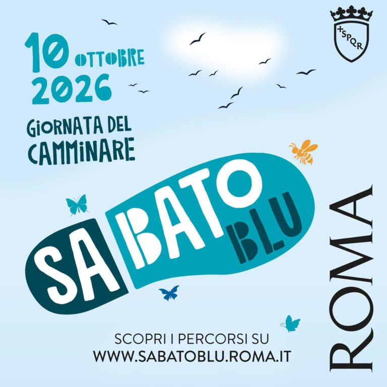 Sabato Blu – Il cammino urbano come azione per l’ambiente Il cammino urbano come azione per l’ambiente e il benessere psicofisico, per riscoprire la città muovendosi a piedi. È questo il significato del Sabato Blu, che torna con la sua quarta edizione il 10 ottobre, in coincidenza con la Giornata Nazionale del Camminare.